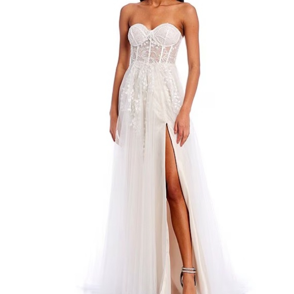 GB Strapless Illusion Ballgown